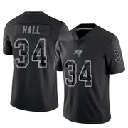 Men's Black Limited Bryce Hall Tampa Bay Reflective Jersey